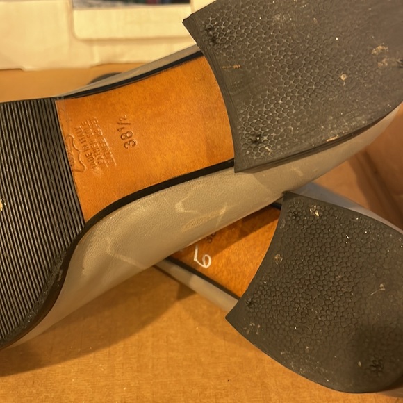 SANDRO VICARI Gray Box Toe Shoes Made in Italy Size 381/2 - Picture 7 of 8